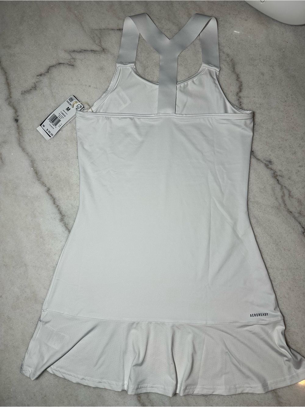 🎾 Adidas White Tennis Y short Dress Sleeveless M size .NWT - Picture 3 of 3